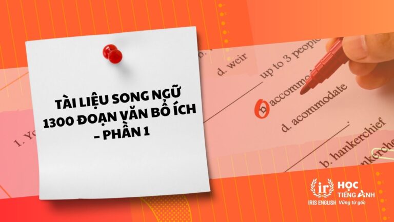 Tài Liệu Song Ngữ 1300 Đoạn Văn Bổ Ích – Phần 1