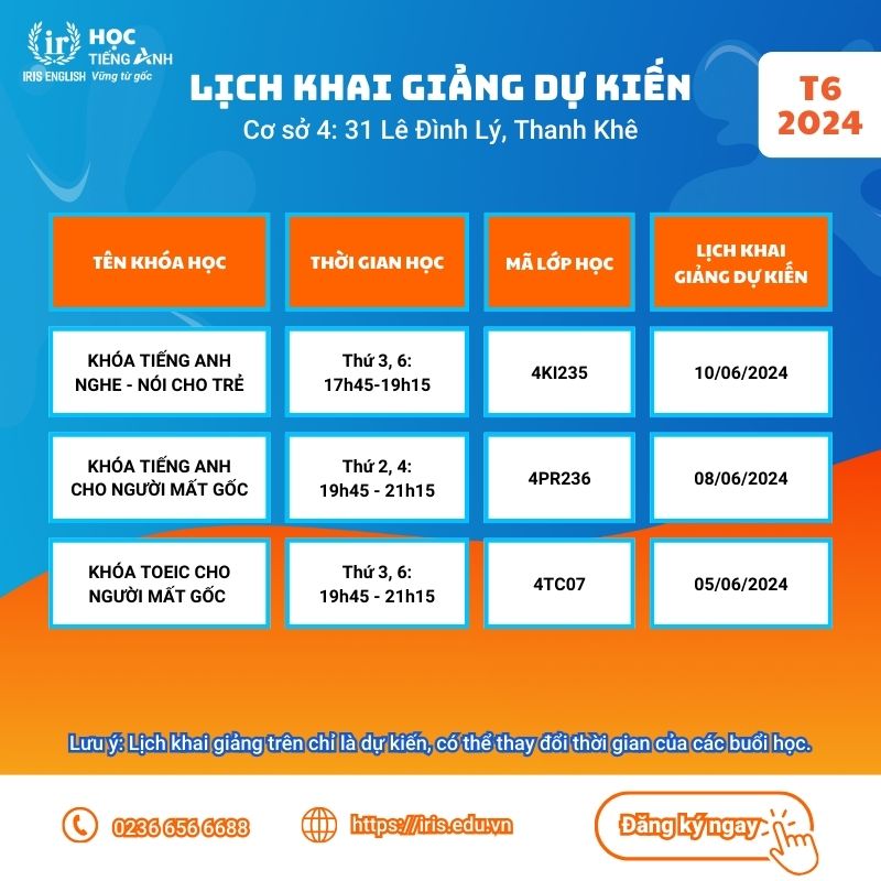 IRIS English – Lịch khai giảng dự kiến tháng 06-2024 4 iris english lich khai giang du kien thang 06 2024 4