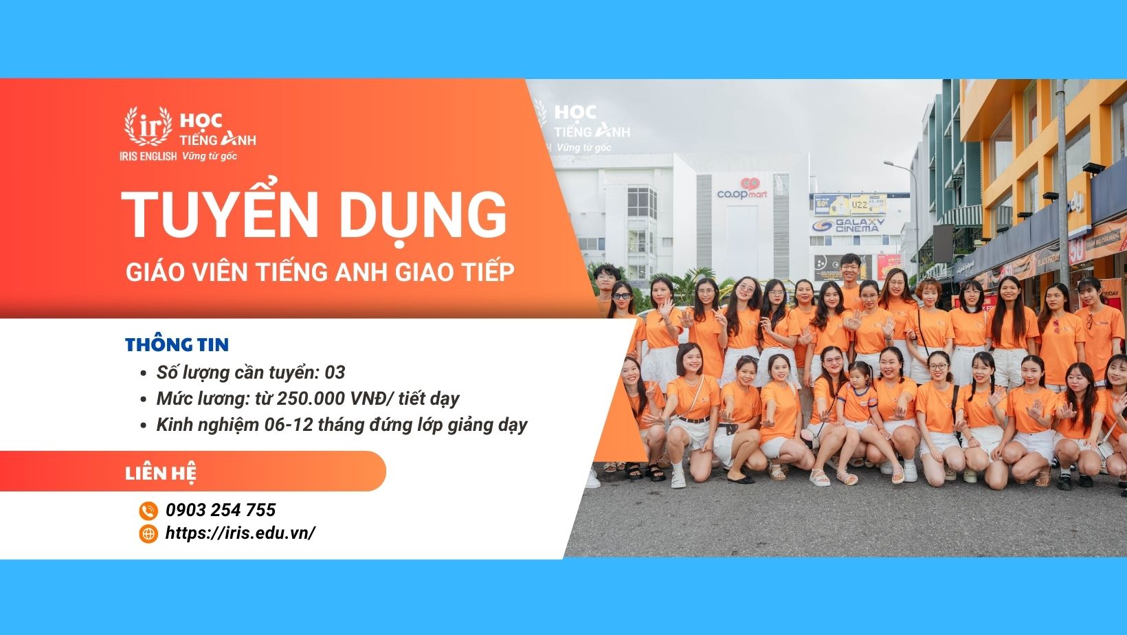 Iris English Tuyển Dụng Giáo Viên Tiếng Anh Giao Tiếp