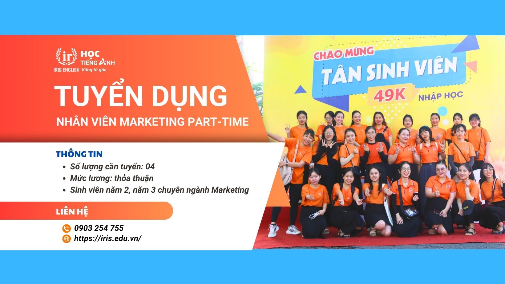 Iris English Tuyển Dụng Nhân Viên Marketing Part Time