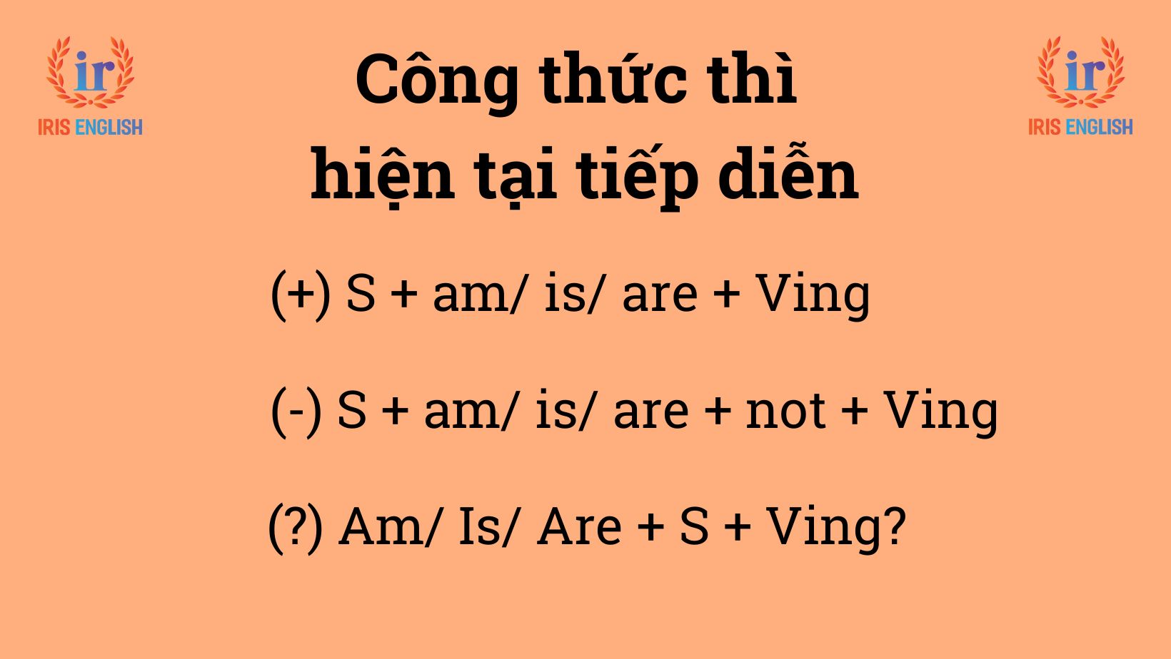 Thì hiện tại tiếp diễn (Present Continuous): Công thức, cách dùng 1 Công thức thì hiện tại tiếp diễn