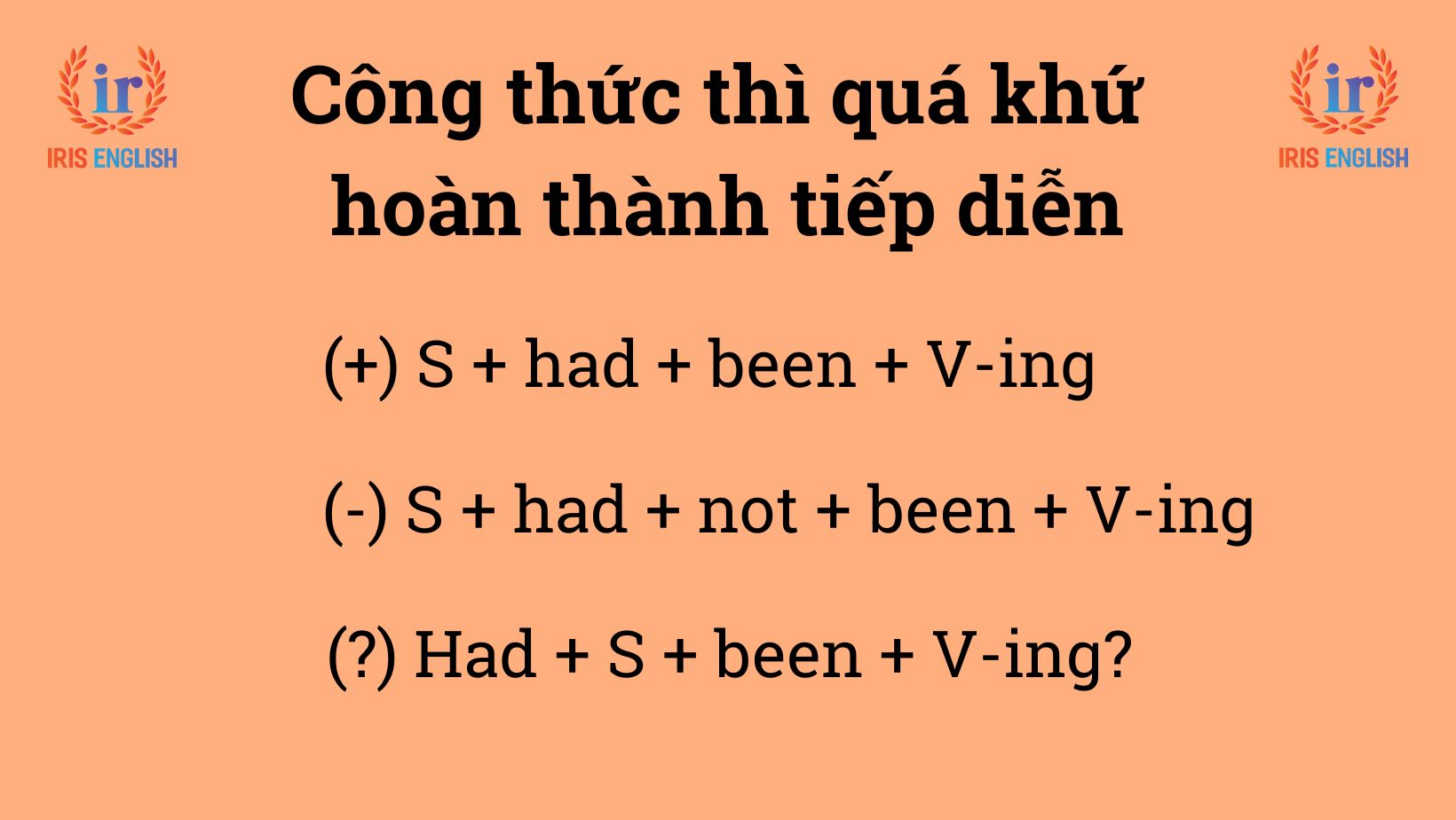 Công thức thì quá khứ hoàn thành tiếp diễn