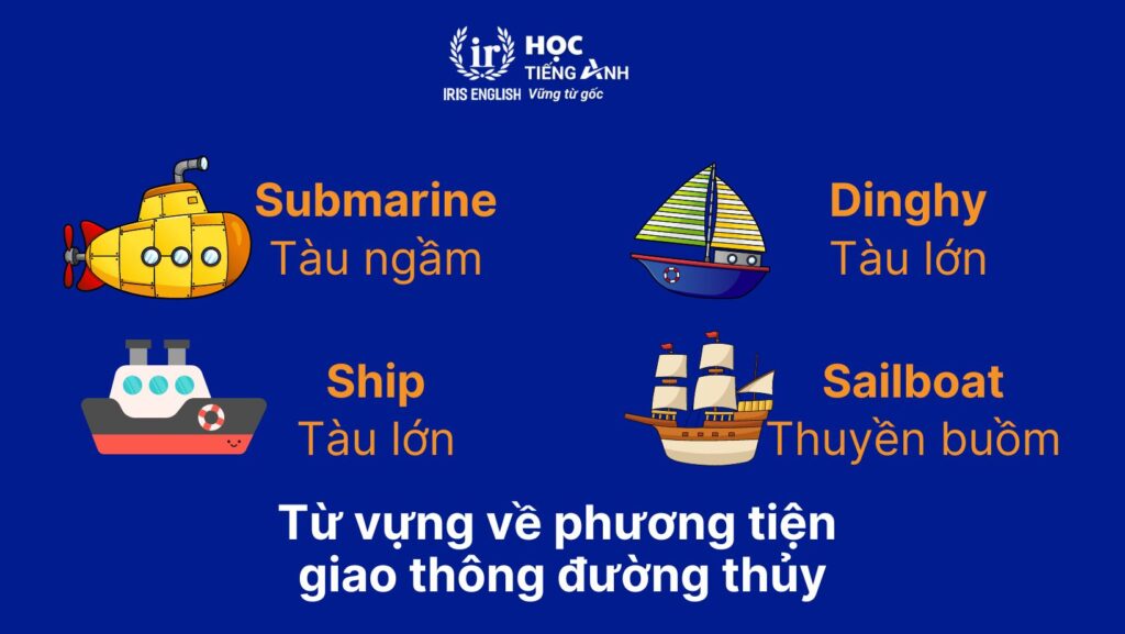 100+ từ vựng về các loại phương tiện giao thông bằng tiếng Anh 2 Từ vựng về các loại phương tiện giao thông đường thủy