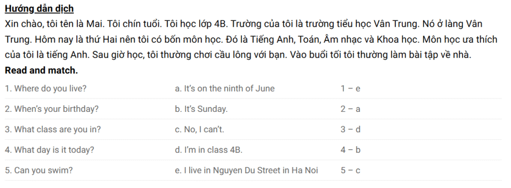 Bộ đề thi tiếng Anh học kỳ I lớp 4 có đáp án 1 Đề thi tiếng Anh học kỳ I lớp 4
