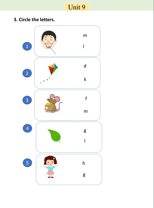 Tài liệu bổ trợ tiếng anh lớp 1 trên trường full 16 Unit 34 Unit 9
