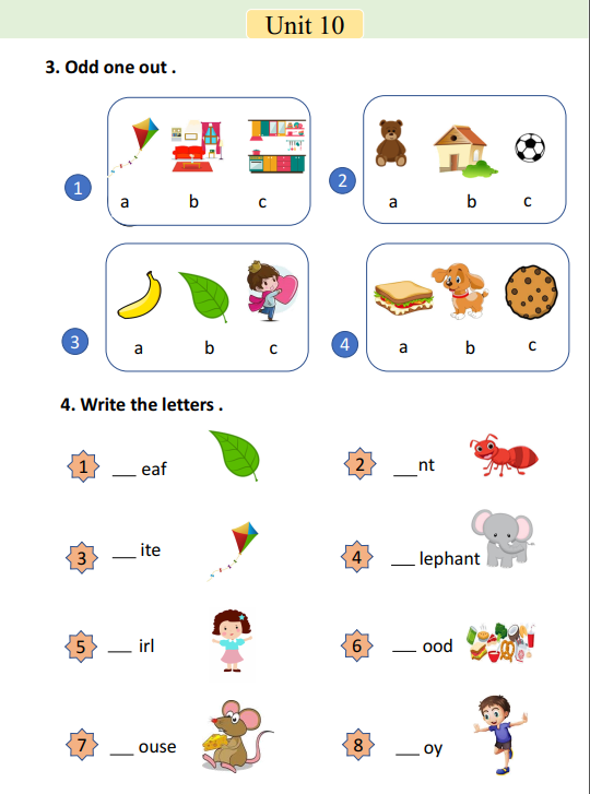 Tài liệu bổ trợ tiếng anh lớp 1 trên trường full 16 Unit 40 Unit 10
