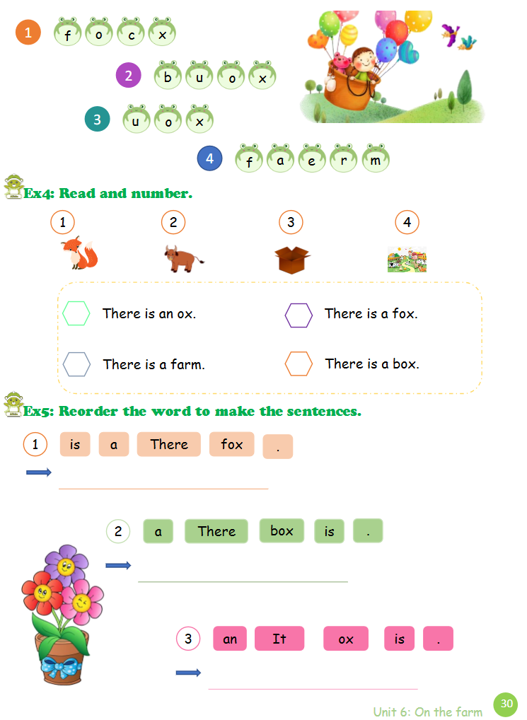 Tài liệu bổ trợ tiếng Anh lớp 2 trên trường full 16 Unit 30 Unit 6