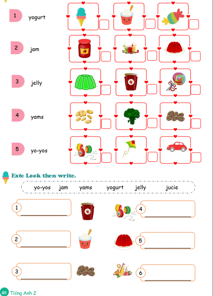 Tài liệu bổ trợ tiếng Anh lớp 2 trên trường full 16 Unit 49 Unit 9