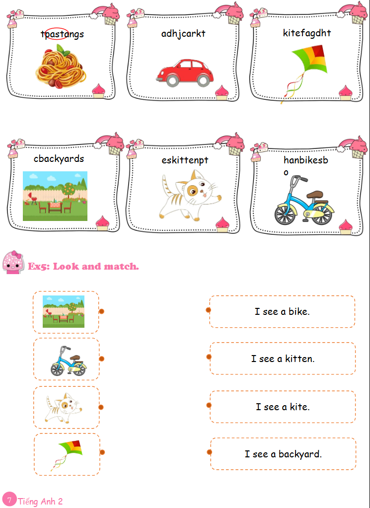 Tài liệu bổ trợ tiếng Anh lớp 2 trên trường full 16 Unit 7 Unit 2