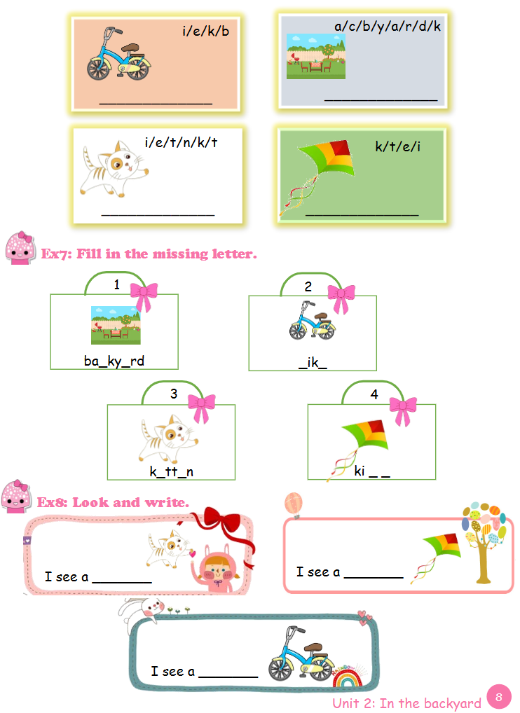 Tài liệu bổ trợ tiếng Anh lớp 2 trên trường full 16 Unit 8 Unit 2