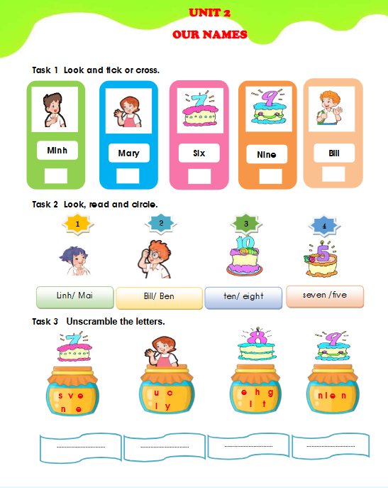 Tài liệu bổ trợ tiếng Anh lớp 3 trên trường full 20 Unit 10 Unit 2