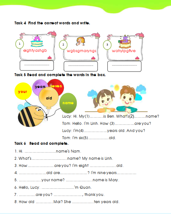 Tài liệu bổ trợ tiếng Anh lớp 3 trên trường full 20 Unit 11 Unit 2