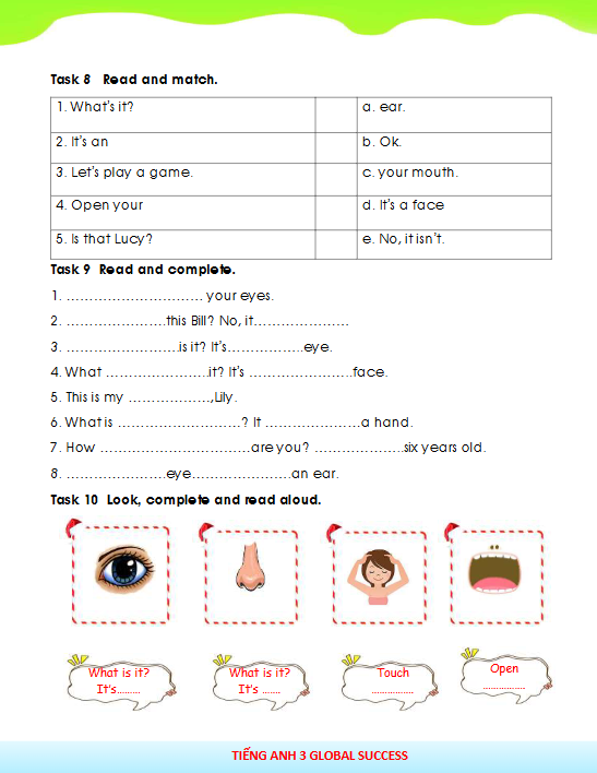 Tài liệu bổ trợ tiếng Anh lớp 3 trên trường full 20 Unit 30 Unit 4