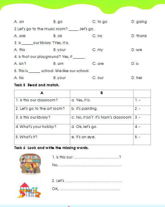 Tài liệu bổ trợ tiếng Anh lớp 3 trên trường full 20 Unit 46 Unit 6