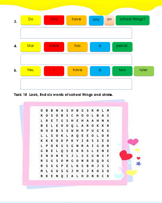 Tài liệu bổ trợ tiếng Anh lớp 3 trên trường full 20 Unit 70 Unit 8