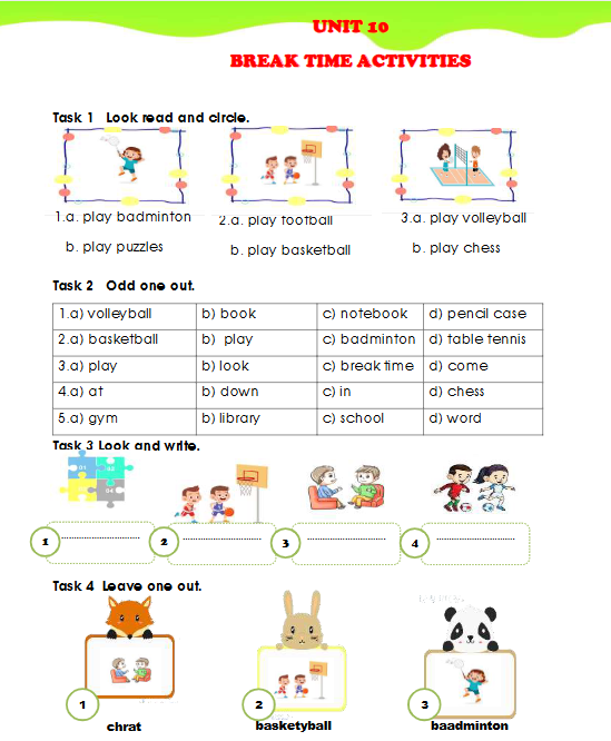 Tài liệu bổ trợ tiếng Anh lớp 3 trên trường full 20 Unit 81 Unit 10