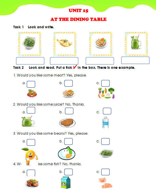 Tài liệu bổ trợ tiếng Anh lớp 3 trên trường full 20 Unit 123 Unit 15