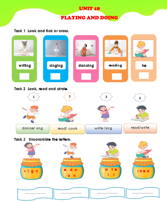Tài liệu bổ trợ tiếng Anh lớp 3 trên trường full 20 Unit 152 Unit 18