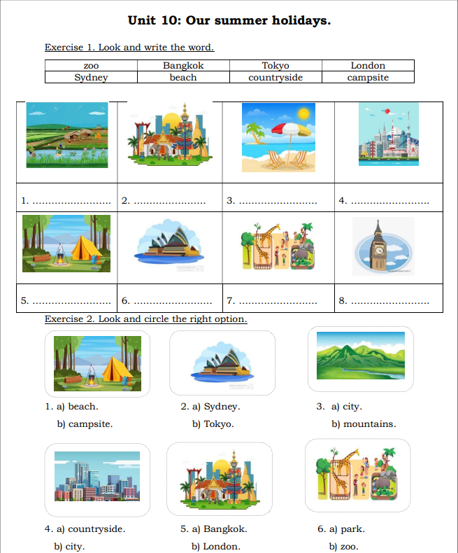 Tài liệu bổ trợ tiếng anh lớp 4 trên trường full 10 Unit 118 Unit 10