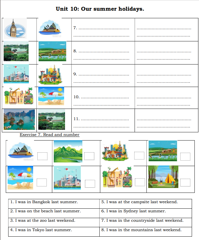 Tài liệu bổ trợ tiếng anh lớp 4 trên trường full 10 Unit 124 Unit 10