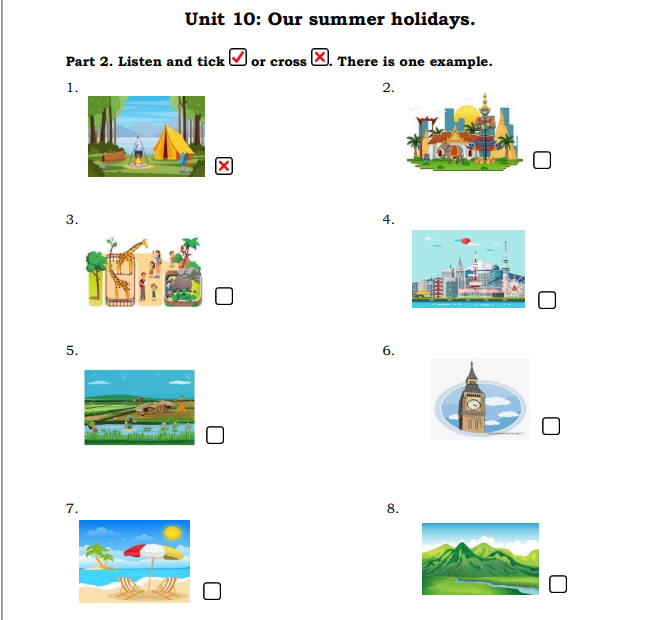 Tài liệu bổ trợ tiếng anh lớp 4 trên trường full 10 Unit 132 Unit 10