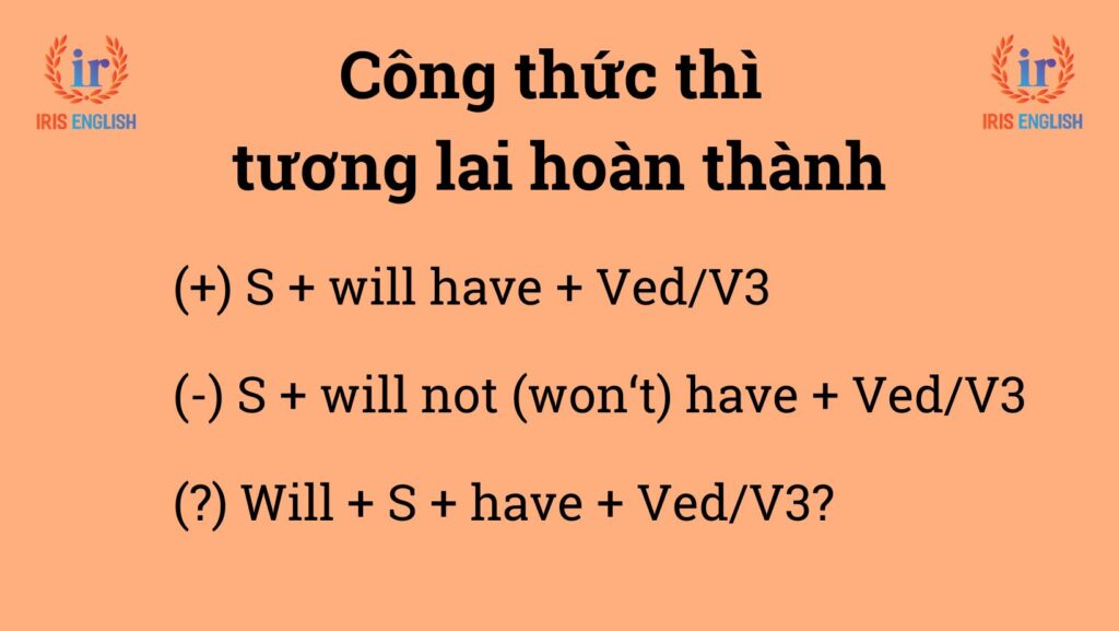 Công thức thì tương lai hoàn thành