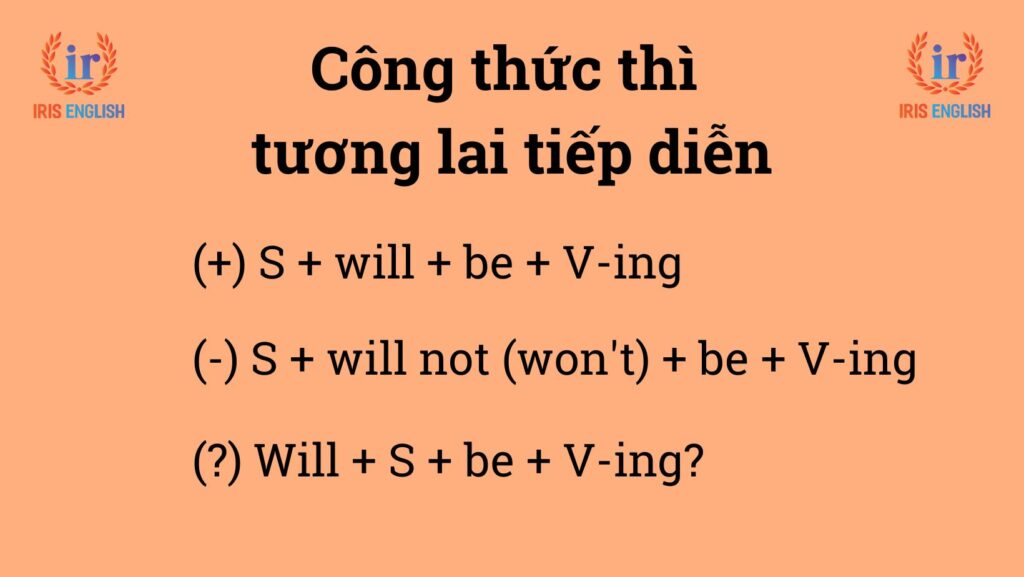 Công thức thì tương lai tiếp diễn