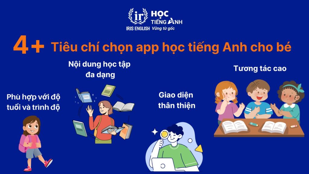 4+ tiêu chí chọn app học tiếng Anh cho bé