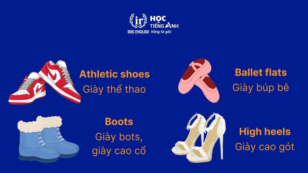 Danh từ tiếng Anh về các loại giày