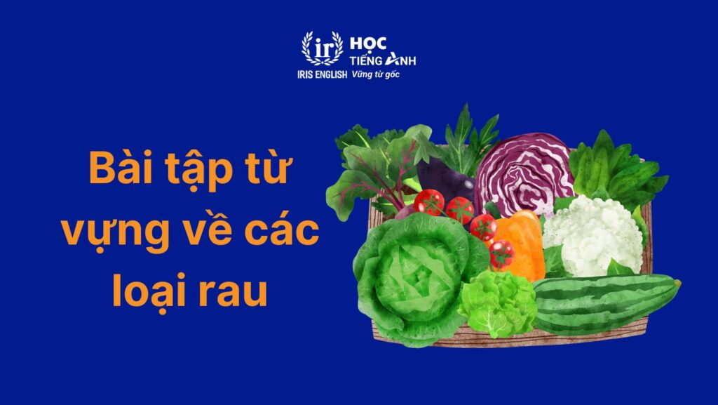 Bài tập từ vựng về các loại rau bằng tiếng Anh