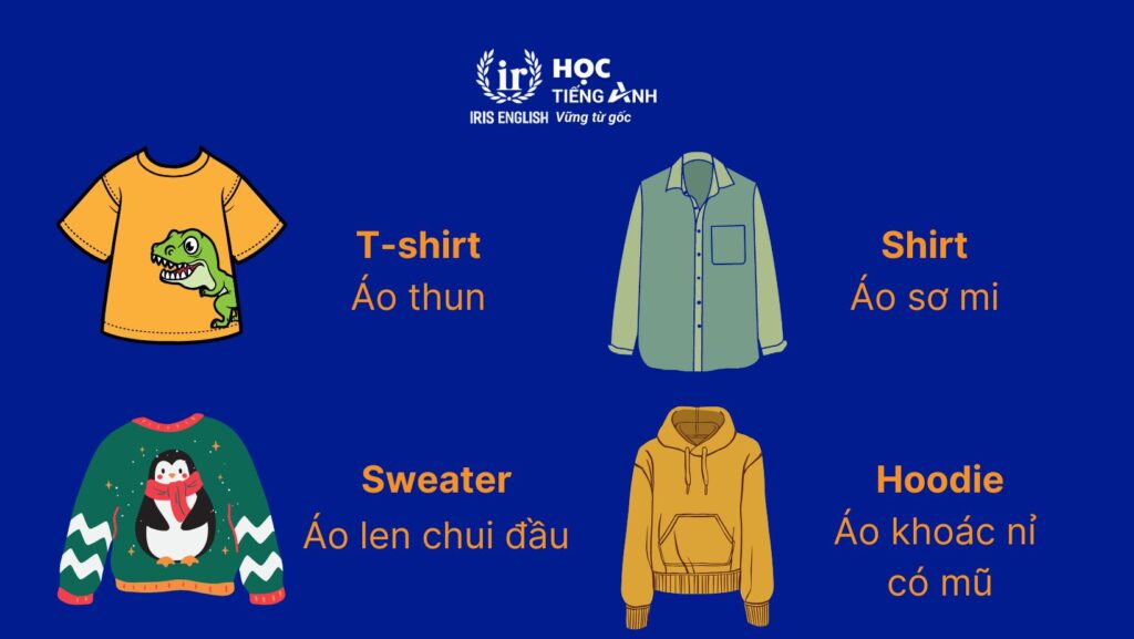Từ vựng về các loại áo trong tiếng Anh