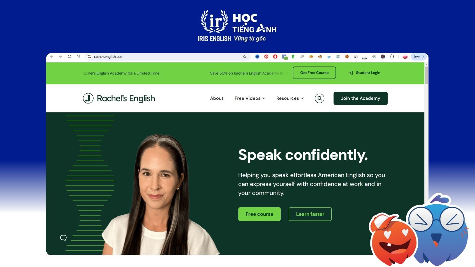 30+ Trang Web Kiểm Tra Phát Âm Tiếng Anh Chuẩn Nhất Hiện Nay 18 trang-web-kiem-tra-ky-nang-phat-am-tieng-anh-Rachel's English