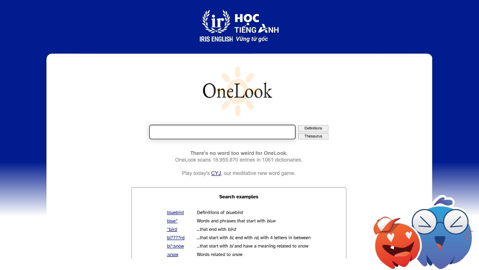 30+ Trang Web Kiểm Tra Phát Âm Tiếng Anh Chuẩn Nhất Hiện Nay 9 trang-web-kiem-tra-phien-am-tieng-anh-OneLOOK
