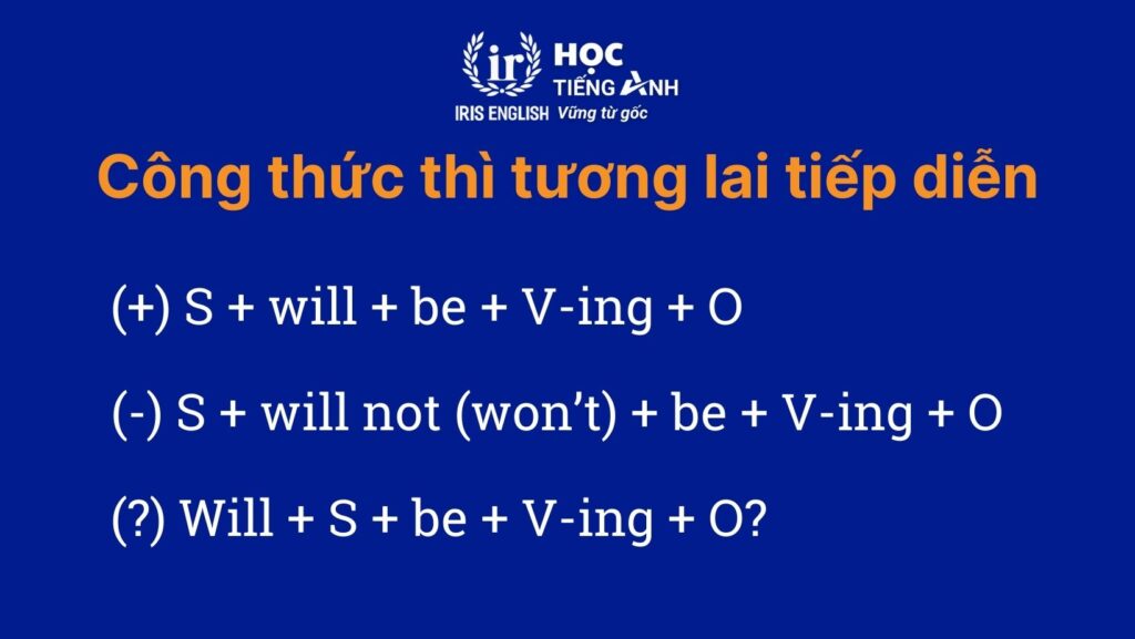 Công thức thì tương lai tiếp diễn