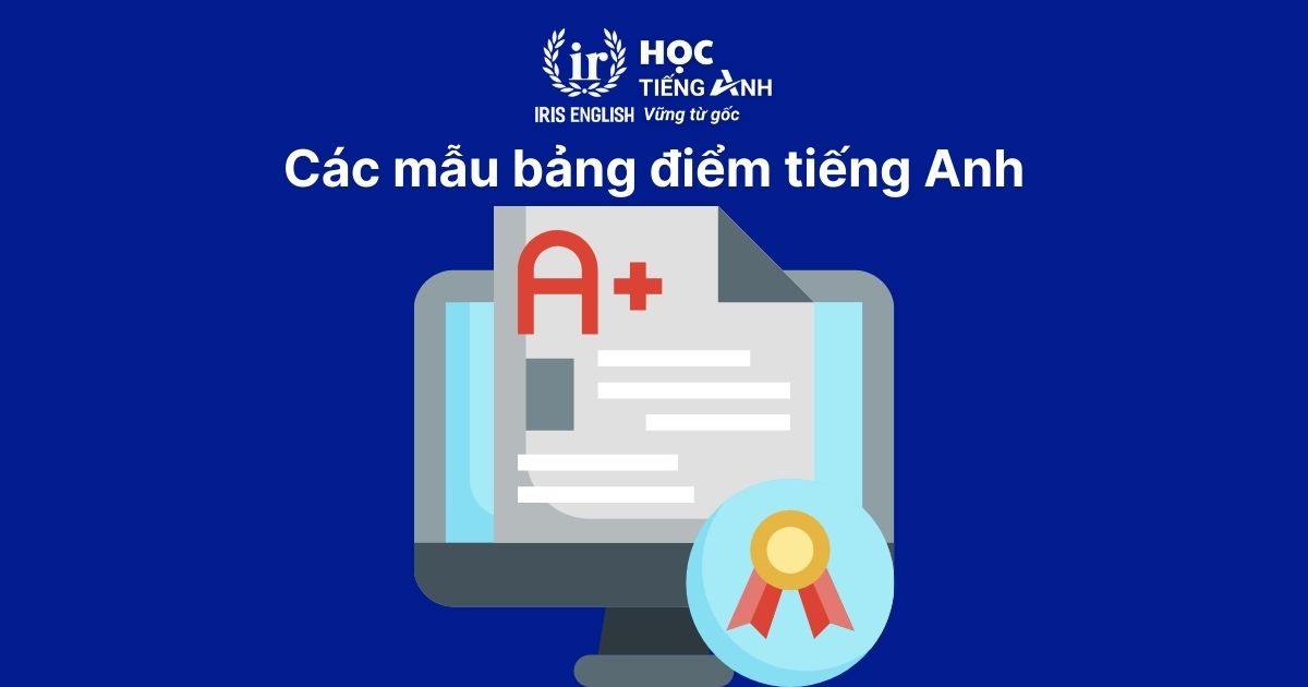 Bảng điểm tiếng Anh là gì? Cách dịch, 3+ mẫu bảng điểm thông dụng 2 Mẫu bảng điểm tiểu học