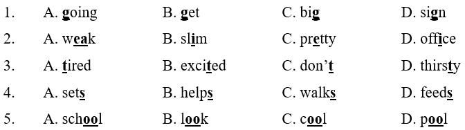 6+ đề thi tiếng Anh học kì 2 lớp 4 có đáp án (PDF tải xuống) 1 Đề thi tiếng Anh học kì 2 lớp 4 có đáp án