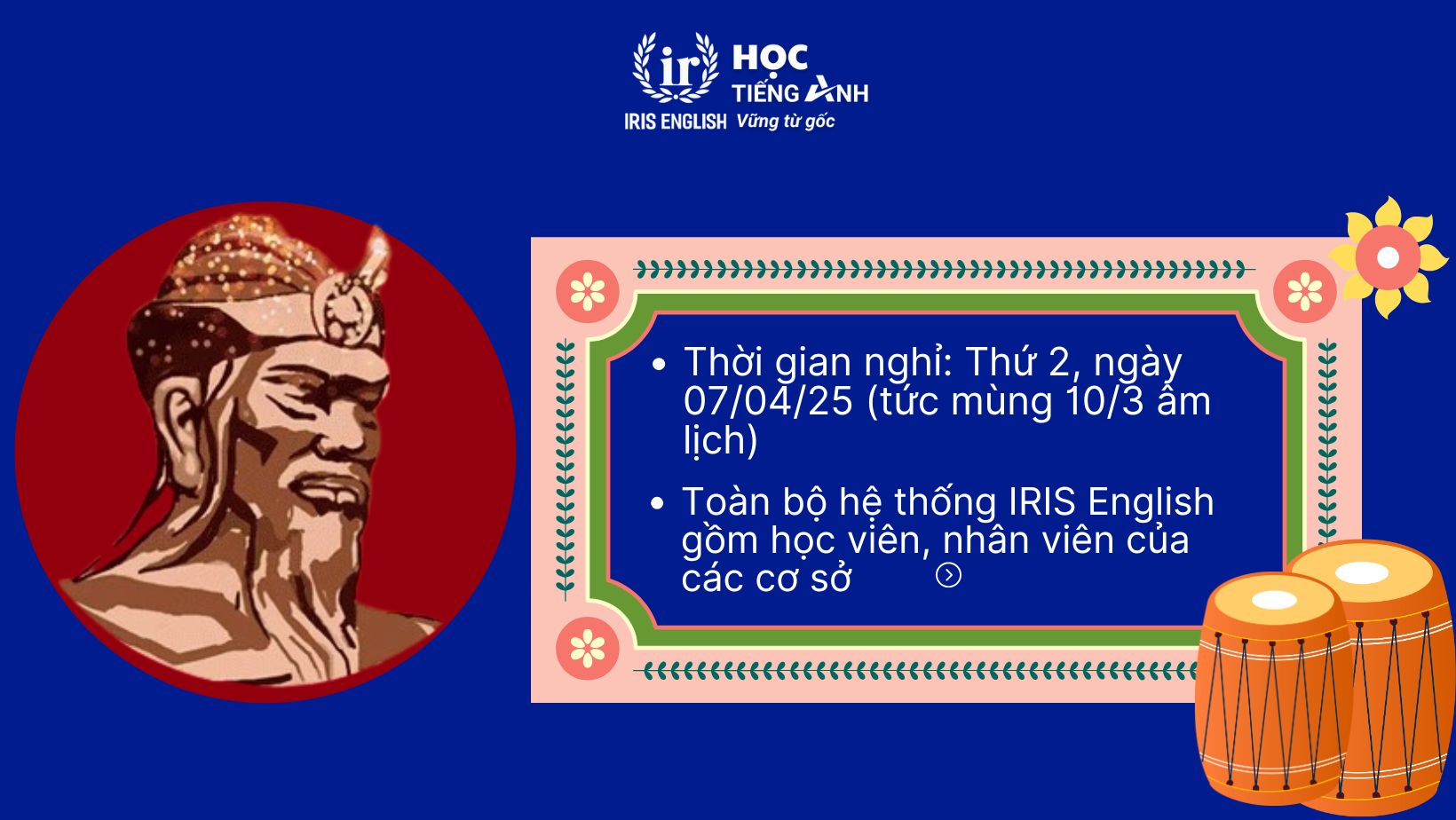 Thông báo lịch nghỉ Giỗ tổ Hùng Vương 2025 2 Thông báo lịch nghỉ ngày Giỗ tổ Hùng Vương 2025
