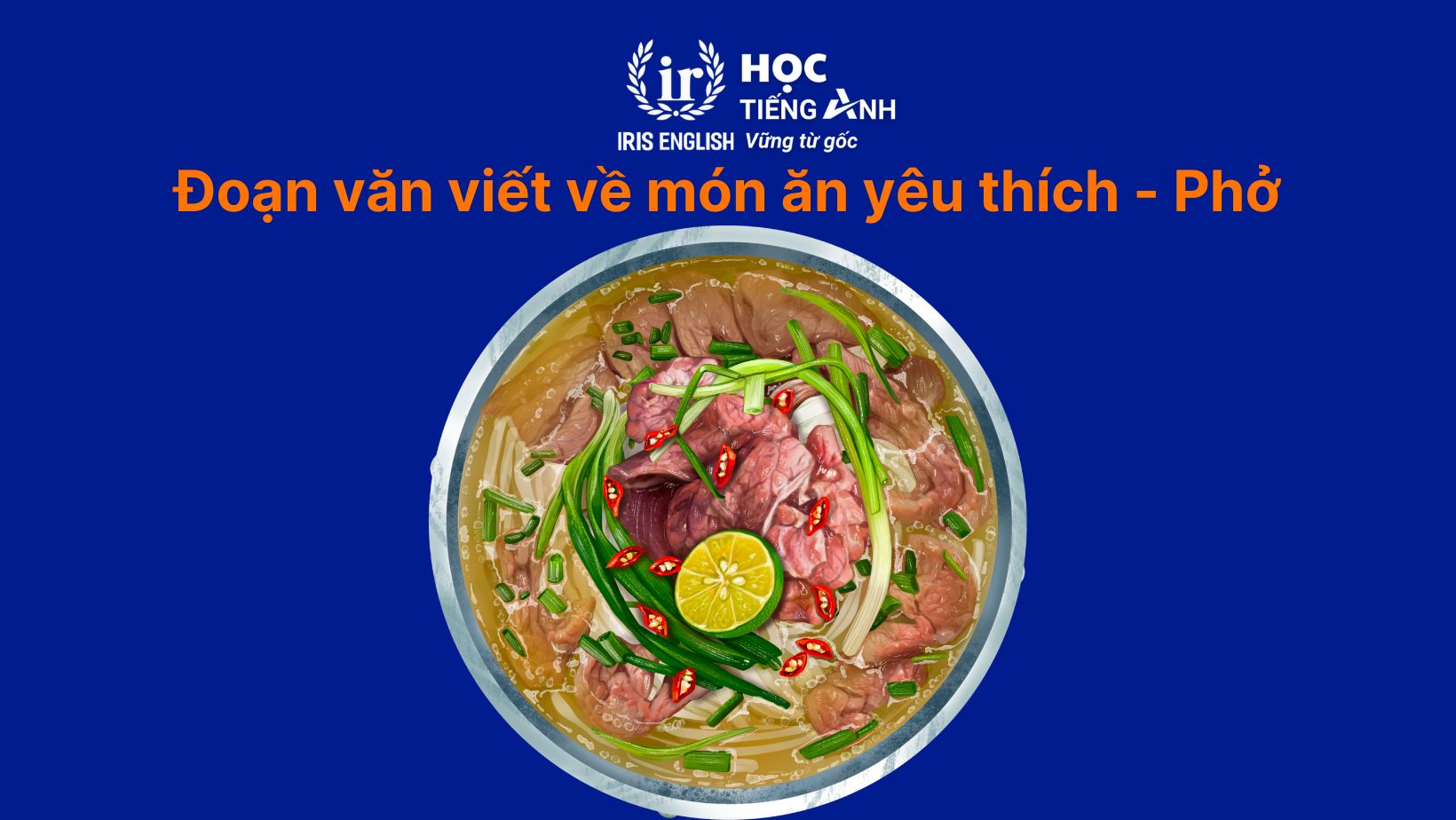 15+ đoạn văn viết về món ăn yêu thích bằng tiếng Anh hay nhất 4 Đoạn văn viết về món ăn yêu thích bằng tiếng Anh - Phở