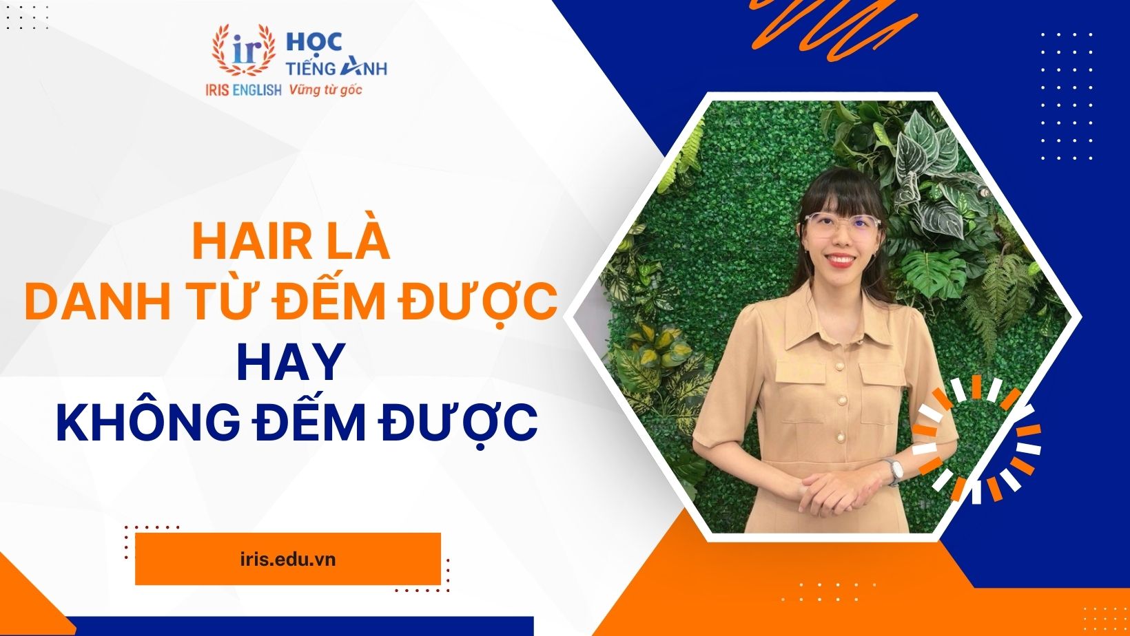 Hair là danh từ đếm được hay không đếm được?
