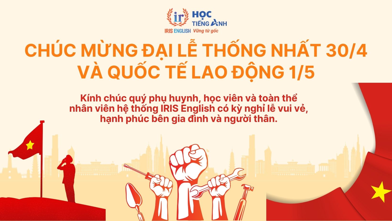 Chào mừng Tết Thống Nhất 30/4 & Quốc tế lao động 1/5 2025